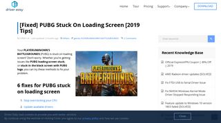 [Fixed] PUBG Stuck On Loading Screen [2019 Tips] - Driver Easy