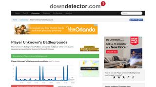PUBG down? Current status and outages | Downdetector