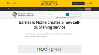 Barnes & Noble creates a new self-publishing service - CSMonitor.com