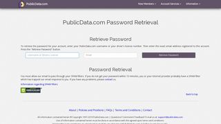 PublicData.com | Password Retrieval