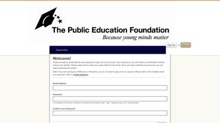 Sign Up - The Public Education Foundation - Scholarships