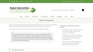 Student Scholarships – Public Education Foundation
