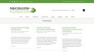 Scholarships – Public Education Foundation