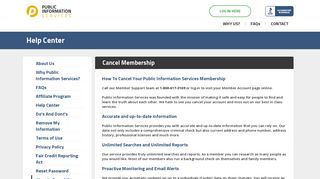 How To Cancel Your Public Information Services Membership