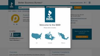 Public Information Services | Better Business Bureau® Profile