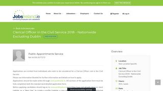 Clerical Officer in the Civil Service 2018 - Nationwide ... - JobsIreland.ie