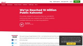 We've Reached 10 Million Public Kahoots! | Kahoot!