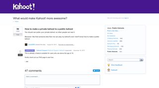 How to make a private kahoot to a public kahoot – Kahoot! Support