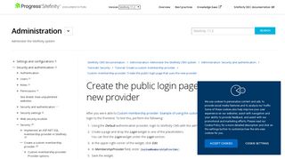 Create the public login page that uses the new provider - Sitefinity ...