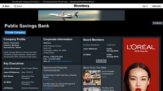 Public Savings Bank: Company Profile - Bloomberg