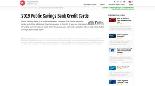 2019 Public Savings Bank Credit Cards - GET.com