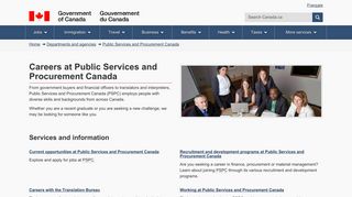 Careers at Public Services and Procurement Canada - Canada.ca