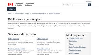 Public service pension plan - Canada.ca
