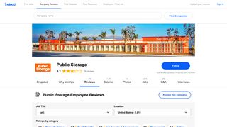 Working at Public Storage: 1,006 Reviews | Indeed.com