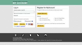 Log in to your account > TPU MyAccount - Tacoma Public Utilities