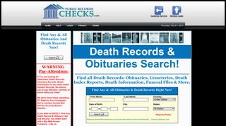 Obituaries.PublicRecordsChecks.com -Find Any Death & Obituary ...