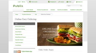 Online Easy Ordering | Deli | Publix Super Markets