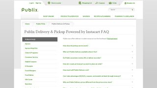 Grocery Delivery & Pickup via Instacart at Publix FAQs | Publix Super ...