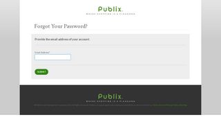 Forgot Password | Publix Super Markets