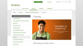 Training | Stores | Careers| Publix Super Markets