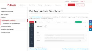 PubNub Admin Dashboard | PubNub