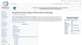 Punjab University College of Information Technology - Wikipedia