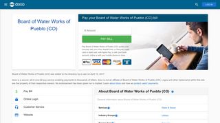 Board of Water Works of Pueblo (CO): Login, Bill Pay, Customer ...