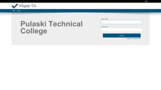 Pulaski Technical College - Login