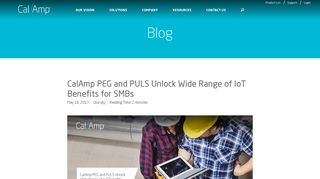 CalAmp PEG and PULS Unlock Wide Range of IoT Benefits for SMBs ...