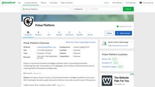 Working at Pulsar Platform | Glassdoor