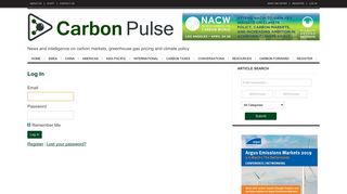 Log In « Carbon Pulse