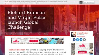 Richard Branson and Virgin Pulse launch Global Challenge | Virgin