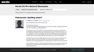Pulselocker shutting down? | Serato.com