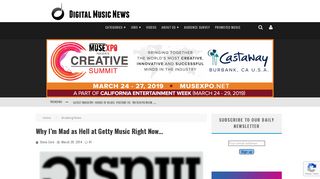 Why I'm Mad as Hell at Getty Music Right Now | Digital Music News