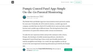 Pumpic Control Panel App: Simple On-the-Go Parental Monitoring