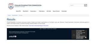 Results | Punjab Examination Commission