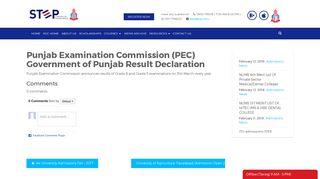 Punjab Examination Commission (PEC) Government of Punjab Result ...