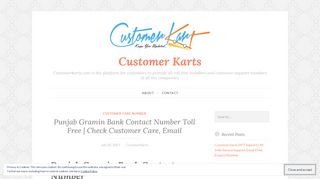 Punjab Gramin Bank Contact Number Toll Free | Check Customer ...