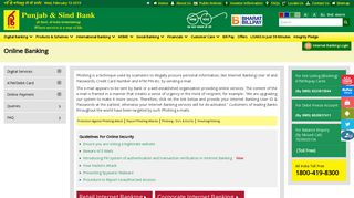 Online Personal Banking | Internet Banking | Net ... - Punjab & Sind Bank