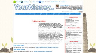 PNB Parivar HRMS - Your Money