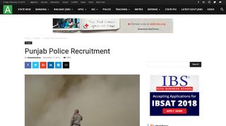 Punjab Police Recruitment - AglaSem Career