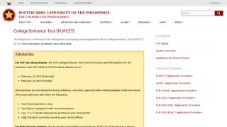 PUPCET - Polytechnic University of the Philippines