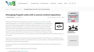 Managing Puppet code with a source control repository - VMGuru
