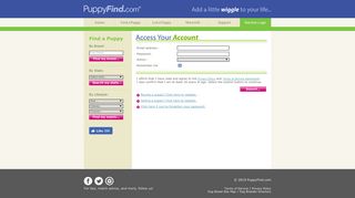 PuppyFind.com Member Login
