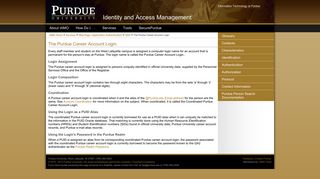 Purdue University: I2A2 = The Purdue Career Account Login