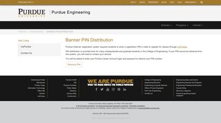 Banner PIN Distribution - Purdue University