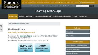 Blackboard Learn - Purdue University Northwest