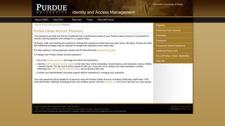 Purdue University - Identity and Access Management: Change Password