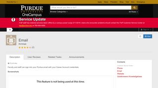 Email (Exchange) | OneCampus - Purdue University