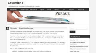FileLocker – Share Files Securely - Education IT - Purdue University